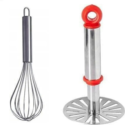 ProGirl 2 pc Kitchen Tool Set Kitchen Tool Set(Multicolor, Whisk, Masher)