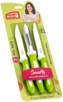 UniKart 3 Pc Stainless Steel Knife Set With Soft Grip Kitchen Tool Set(Green, Knife)