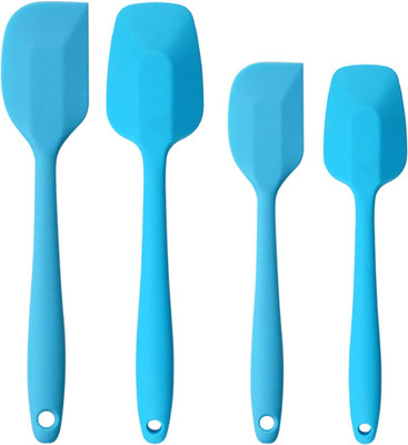 Besillia Rubber Spoon Spatula Non-Stick Scrapers for Baking Kitchen Tool Set(Blue, Spatula)