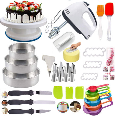 wishku All In One Combo Kitchen Tool Set(Multicolor, Baking Tools, Spatula, Blender, Brush, Whisk)