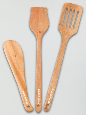 BSKING MART Mahogany wooden spatula Kitchen Tool Set(Reddish Brown, Spatula)