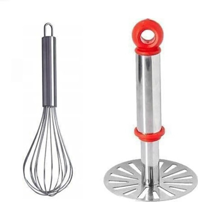 ProGirl 2 pc Kitchen Tool Set Kitchen Tool Set(Multicolor, Whisk, Masher)