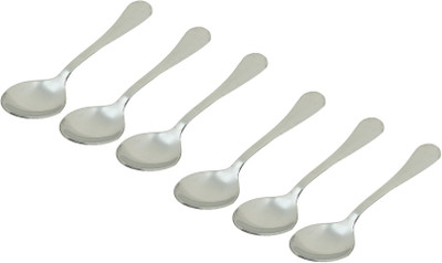 Quickoo Stainless Steel Spoon Steel Dessert Spoon Set(Pack of 6)