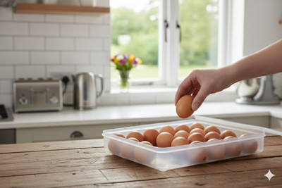 MAXTID 24 Grid Egg Basket Tray, Refrigerator Storage Tray Plastic Kitchen Trolley(DIY(Do-It-Yourself))