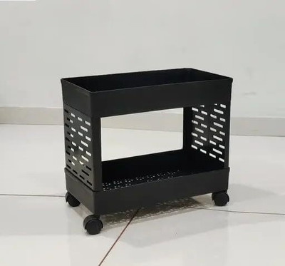 HOMANTA Popular 3 Layer Plastic Portable Modern Plastic Fruit & Vegetable Basket Plastic Kitchen Trolley(Pre-assembled)