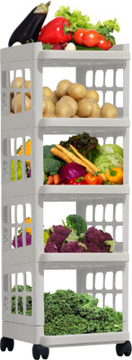 GlowSilk 5-Layer Jaali Kitchen Trolley – Lightweight and Durable Plastic Kitchen Trolley(DIY(Do-It-Yourself))
