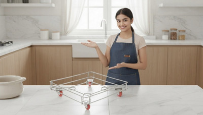 NARV Stainless Steel Kitchen Trolley(Pre-assembled)