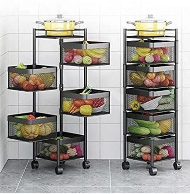 ICONPLUS 5 layer trolley|kitchen accessories | Steel Kitchen Trolley(Pre-assembled)