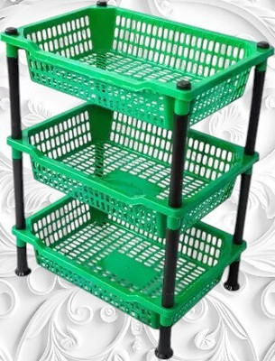 VYOM ENTERPRISE flexistack 3 Plastic Kitchen Trolley(DIY(Do-It-Yourself))
