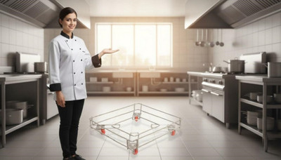 NARV Stainless Steel Kitchen Trolley(Pre-assembled)