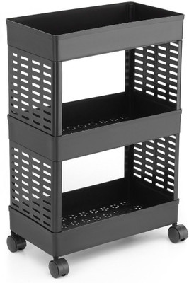 ELIGHTWAY MART Cutlery Kitchen Rack Plastic 3 layer Plastic Plastic Kitchen Trolley(DIY(Do-It-Yourself))
