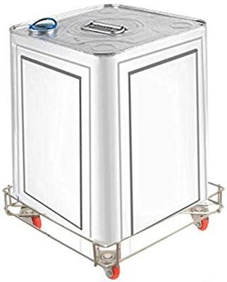 yamunaji Stainless Steel Oil Dabba Trolley with Heavy Duty Wheel Stainless Steel Kitchen Trolley(Pre-assembled)