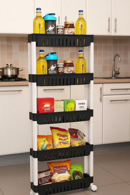 Dazzy KITCHEN ORGANIZER Plastic Kitchen Trolley(DIY(Do-It-Yourself))