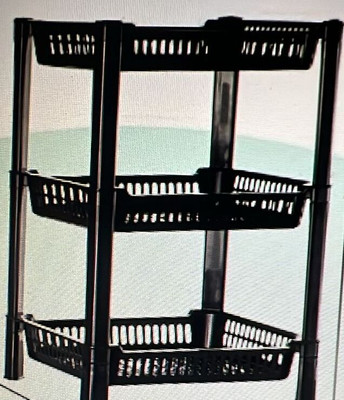 EASKY 3 Layer Foldable Multipurpose Rack Plastic Kitchen Trolley(DIY(Do-It-Yourself))