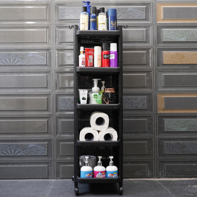 ADA 3 -Tier Rolling Storage Shelf Basket Utility Cart Rack | Storage Organizer Cart Plastic Kitchen Trolley(DIY(Do-It-Yourself))