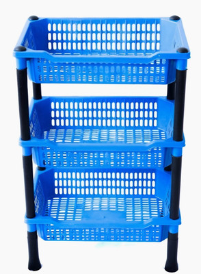 DM PLUS Multi-Purpose Plastic Storage Organizer 3-Layer Rack Kitchen & Office Plastic Kitchen Trolley(DIY(Do-It-Yourself))