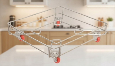 Masox Store Stainless Steel Kitchen Trolley(Pre-assembled)