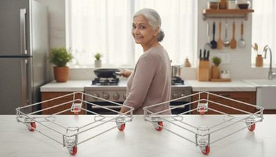 NARV Stainless Steel Kitchen Trolley(Pre-assembled)