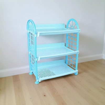 Indriyas 3 Shelf Plastic Wall Mount Storage Rack for Household Multifunctional Use Plastic Kitchen Trolley(DIY(Do-It-Yourself))