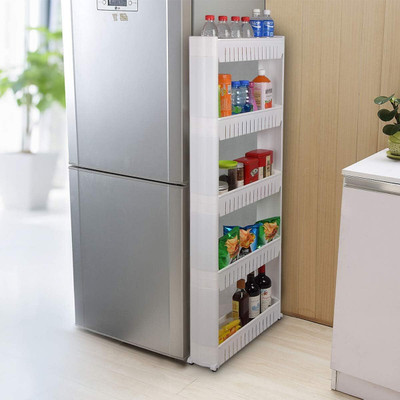 FLIPZON 5 Tier Slim Multipurpose Storage Rack - Space Saving Storage Organizer Plastic Kitchen Trolley(DIY(Do-It-Yourself))