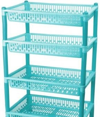 MECHON 4 Layer Kitchen Stand Fruits & Vegetable Rack Storage Stand Plastic Kitchen Trolley(DIY(Do-It-Yourself))