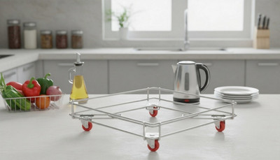 Masox Store Stainless Steel Kitchen Trolley(Pre-assembled)