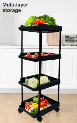 GlowSilk 4-layer Jaali trolley Plastic Kitchen Trolley(DIY(Do-It-Yourself))