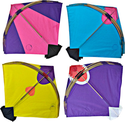 Ruhani Square Cheel Kite(10, Multicolor)