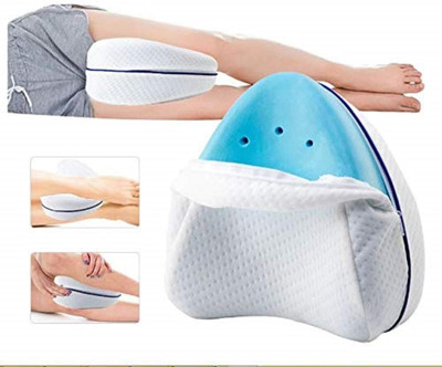 R K Fashion Leg knee support pillow Memory Foam Floral Sleeping Pillow Pack of 1(White)