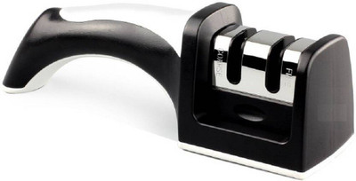 Nkje Knife Sharpener for Kitchen 3-Stage Knives Sharpening Tool 1 Knife Sharpening Stone(Plastic, Steel)