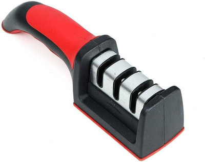 Nishoya MANUAL HANDHELD 3 STAGE CERAMIC KNIFE SHARPENING TOOL FOR POLISH BLADES (1 PC) Knife Sharpening Steel(Ceramic)