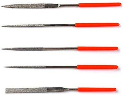 EASYSEW Diamond Needle File Set for Metal, Glass, Jewelry, Art and Craft Work,Set-5 PCS Combination Chisel Set(Pack of 5)