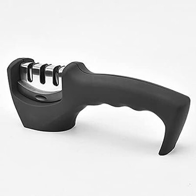 Blaxland Knife Sharpener Easy to Use, 3 Sharpening Options to Help Polish Sharpen Knife Sharpening Steel(Stainless Steel)