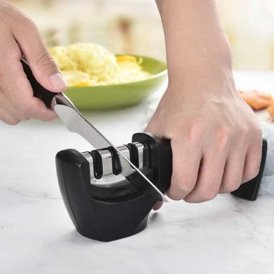 JERITO Advanced Kitchen Manual Knife Sharpener(Pack of 1) Knife Sharpening Steel(Stainless Steel)