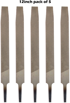 LXMI Engineer's Flat File Tool 12Inch (300mm) (Pack Of 5) Knife Sharpening Steel(Carbon Steel)
