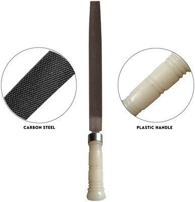 LXMI Half Round File 6 Inch With PVC Handle Knife Sharpening Steel(Carbon Steel)