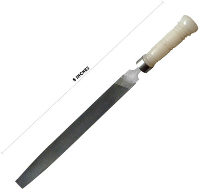 LXMI 8Inch Flat File Tool With PVC Handle Knife Sharpening Steel(Carbon Steel)