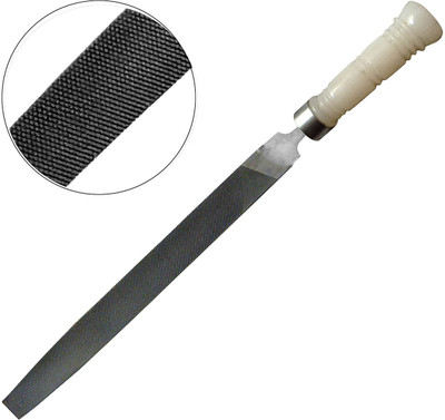 LXMI Flat File Tool 8 Inch With PVC Handle Knife Sharpening Steel(Steel)