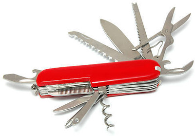 ASTOUND Multipurpose 11 Function Steel Swiss Army Style Pocket Knife-Red Multi Tool, Knife, Pocket Knife, Survival Knife(Red)