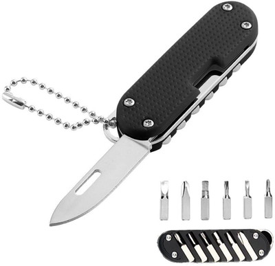 SEASPIRIT 6-Bit Pocket Cutter Screwdriver Multipurpose Cutting Tool 4 Multi-utility Knife(Multicolor)