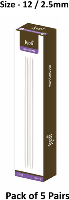 Jyoti Knitting Pin - Aluminium, 9-inch/23cm & Size 12/2.5mm, Round Blunt Yarn Needles, Knitting Pin(Pack of 20)