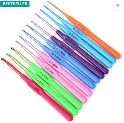 HINSHITSHU Premium Crochet Hook Set For Knitting & Embroidery ( Pack of 12 ) Knitting Pin(Pack of 12)