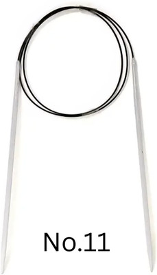 manrish No.11 Circular Knitting Pins – 80cm Steel Needle with Flexible Wire Knitting Pin(Pack of 1)