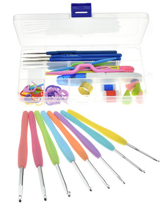 Maharsh Crochet Hook Needle Set, 52pcs Ergonomic Sewing Knitting Knitting Pin Knitting Pin(Pack of 16)