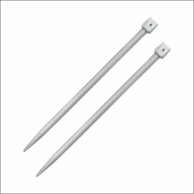 Jyoti Knitting Pin - Aluminium (2 Pairs of Flat Knob Pins of 12 Inches / 30cm of Size 6) Knitting Pin(Pack of 4)