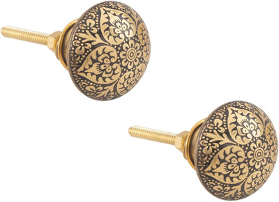 ATOM KB-BK-BEETAL Cupboard Knob Brass Cabinet/Drawer Handle(Multicolor Pack of 2)