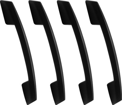 ATOM 6 inches CH-545 Black Matt Finish Zinc Cabinet/Drawer Handle(Black Pack of 4)