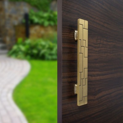 ZAPEX Brass Door Handle(Gold Pack of 1)