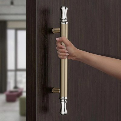 Plantex 14 Inch Main Door Handle/Door & Home Decor/Pull-Push Handle(APS-105,Satin White) Stainless Steel Door Handle(Silver Pack of 1)
