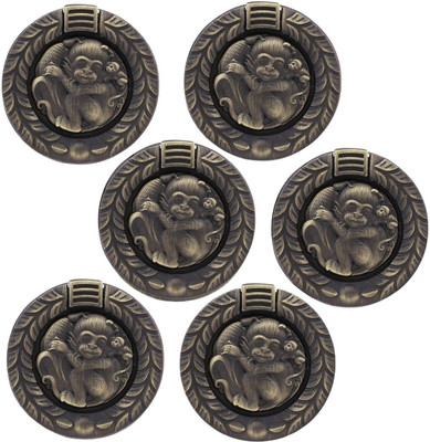 ATOM KB-ZK-717 Antique Brass Cupboard knob Zinc Cabinet/Drawer Handle(Brown Pack of 6)